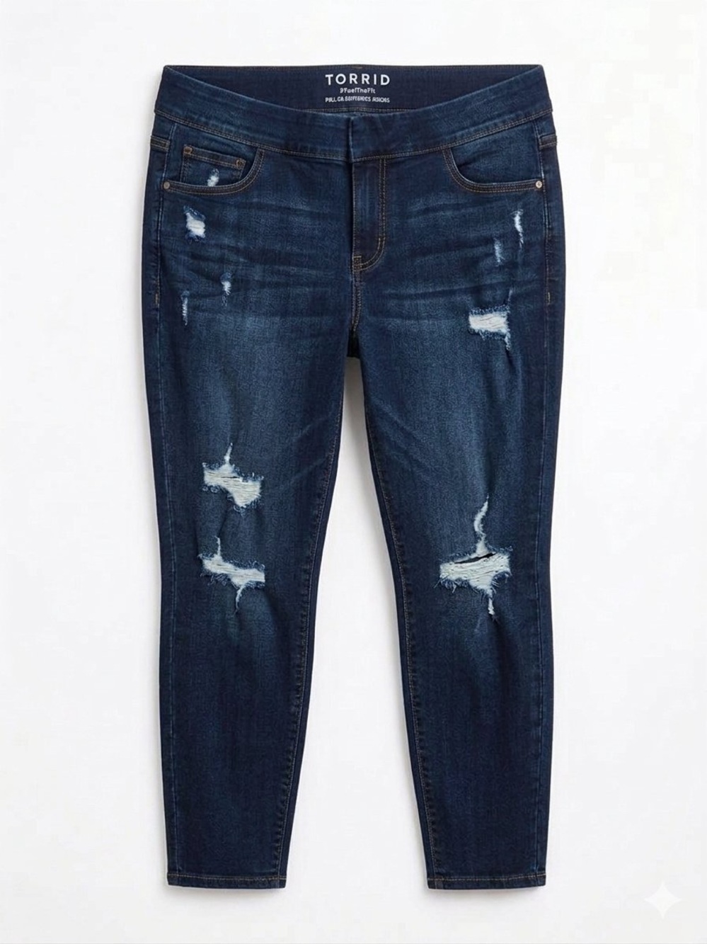 Torrid Dark Indigo Ripped Skinny Jeans